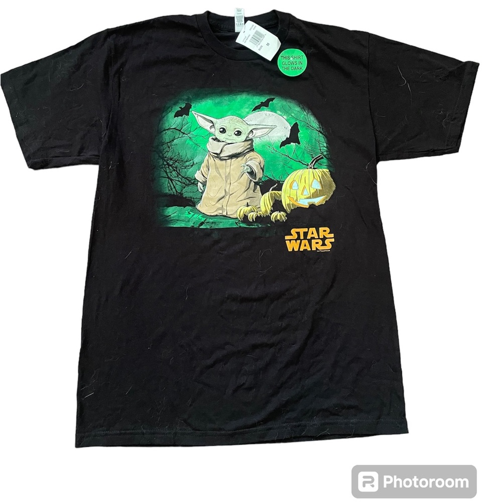 Star Wars‎ Baby Yoda Glow-In-The-Dark Pumpkin Shirt
